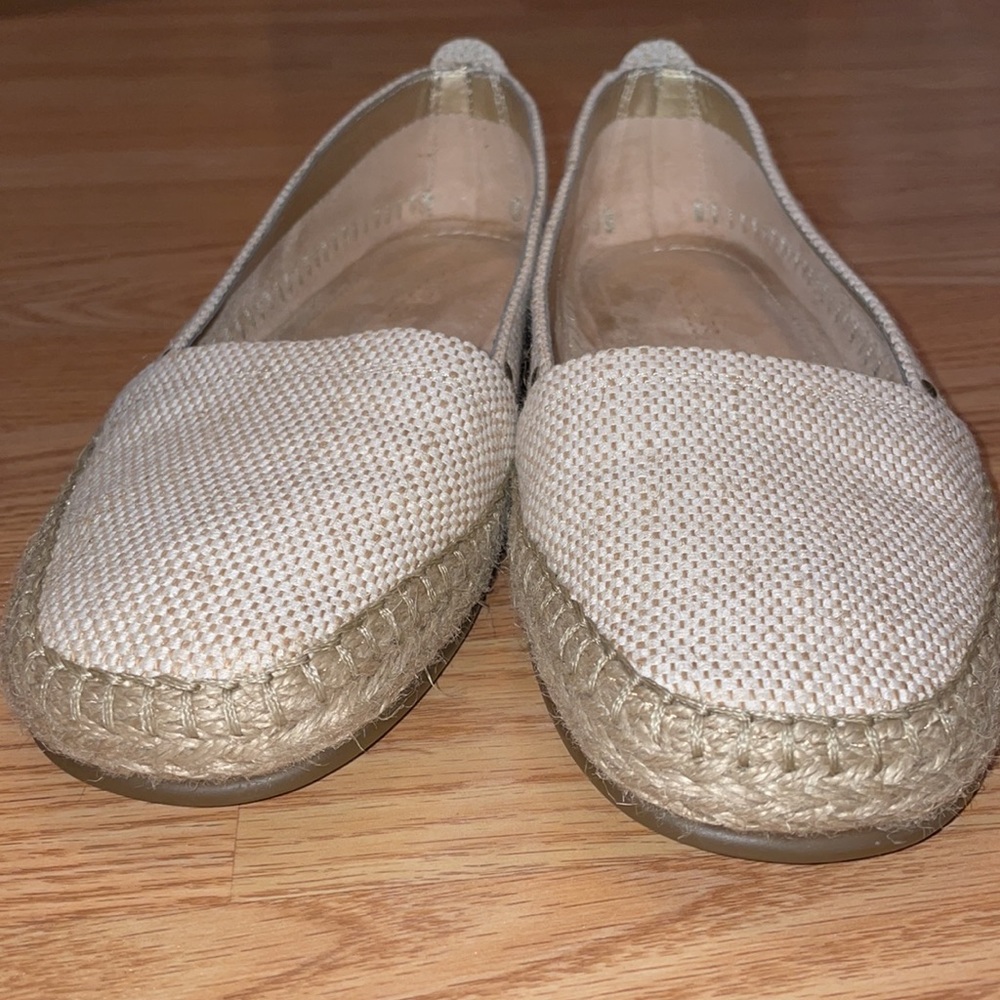 AEROSOLES Espadrille Style Flats Tan Fabric Upper size 9